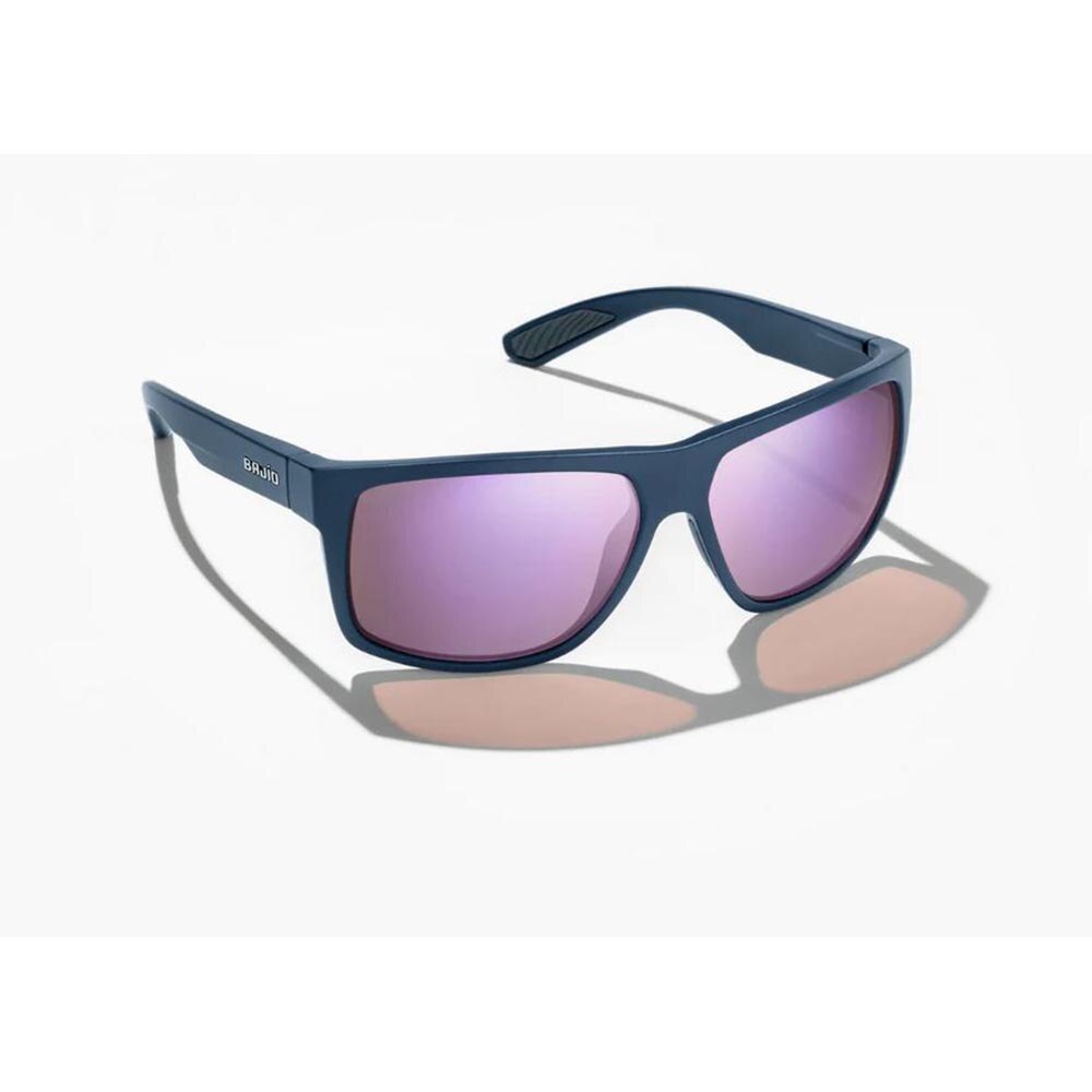 Bajio Boneville Sunglasses Polarized in Blue Vin Matte with Rose Mirror Glass